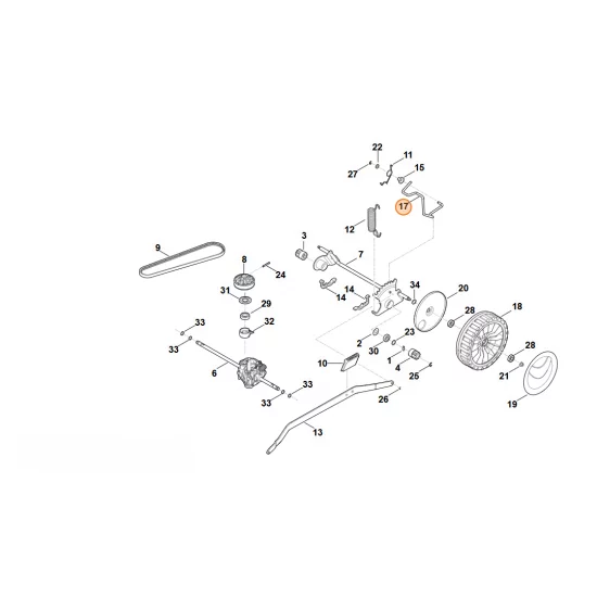 Stihl  Dźwignia zatrzaskowa 6364 763 6000
